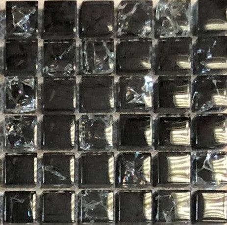Black Crackle Glass Mosaic | Tile Stack